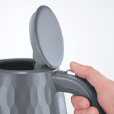 Russell Hobbs Honeycomb Electric Kettle 1.7L – 3kW Fast Boil Cordless Grey Kettle with Perfect Pour Spout & Removable Anti-Scale Filter